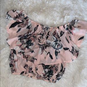 Never worn off the shoulder floral top
